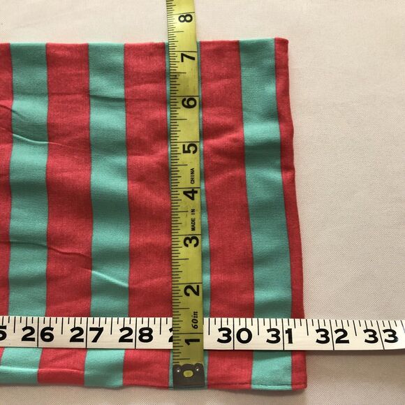 Ruffle Girl Infinity Scarf Kid's Fashion Scarf Pink & Green Stripe Stretch Soft - Picture 3 of 10